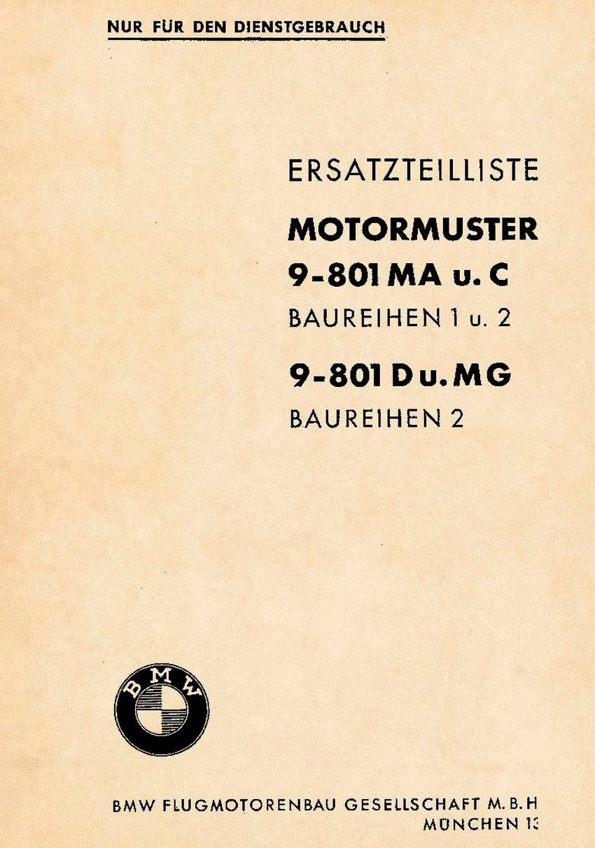 Bayerische-Motorenwerke---BMW-Aircraft-Engine-Parts-Catalog-Manual